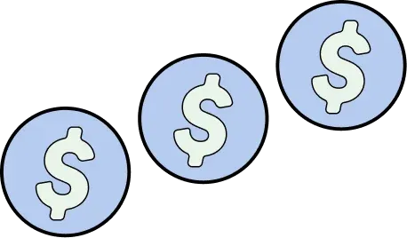 three usd coin illustration